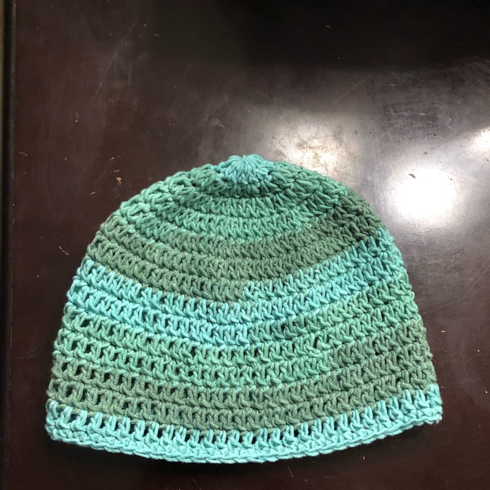 Hand crocheted beanie